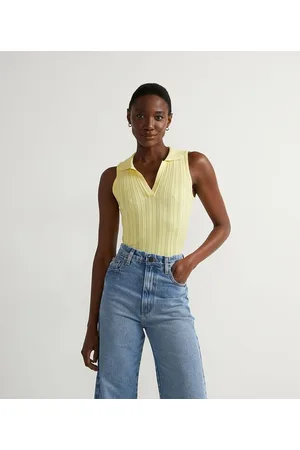 Cortelle Blusa Regata em Viscose Texturizada Sem Estampa