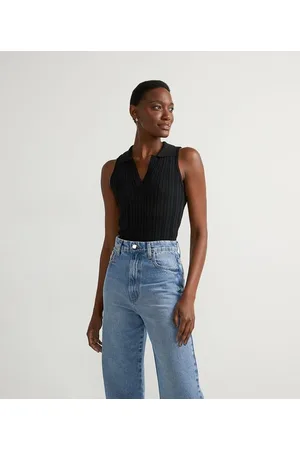 Cortelle Blusa Regata em Viscose Texturizada Sem Estampa