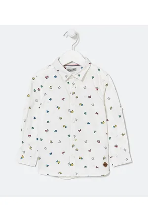 Póim (1 a 5 anos) Camisa Infantil com Estampa de Ícones Coloridos - Tam 1 a 5 anos