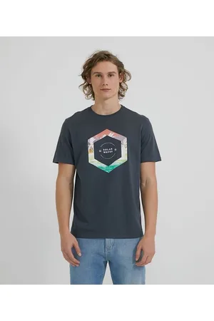 Ripping Camiseta Manga Curta em Algodão Estampa Solar Waves