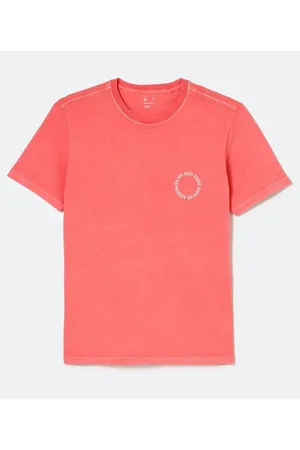 Ripping Camiseta Manga Curta em Algodão com Estampa em Lettering Circular