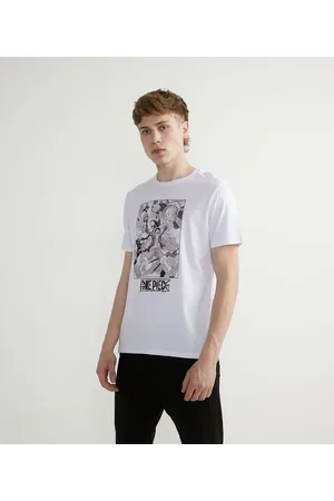 Onepiece Camiseta Manga Curta em Algodão com Estampa