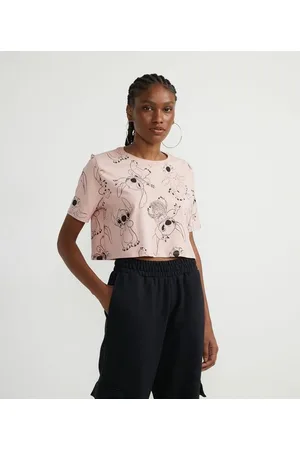Disney Blusa Cropped em Algodão com Estampa Stitch