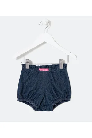 Teddy Boom Short Infantil com Laço Neon - Tam 0 a 18 meses