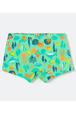 Cubus Sunga Infantil Boxer Estampa Fundo do Mar - Tam 1 a 4 anos