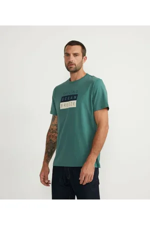 Marfinno Camiseta Manga Curta em Algodão com Estampa Sailing Ocean Breeze