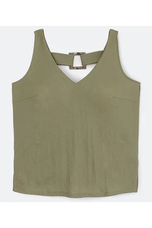 Cortelle Blusa Regata em Viscose com Detalhe de Aviamento nas Costas