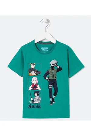 Naruto Camiseta Infantil com Estampa de e Amigos - Tam 5 a 14 anos
