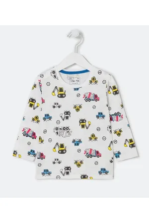 Póim (1 a 5 anos) Camiseta Infantil com Estampa de Carrinhos - Tam 1 a 5 anos