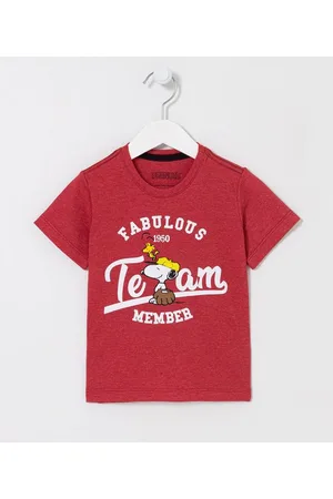 Snoopy Camiseta Infantil com Estampa de e Woodstock - Tam 1 a 5 anos