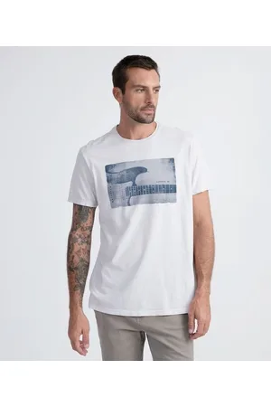Marfinno Camiseta Manga Curta em Algodão com Estampa de Guitarra