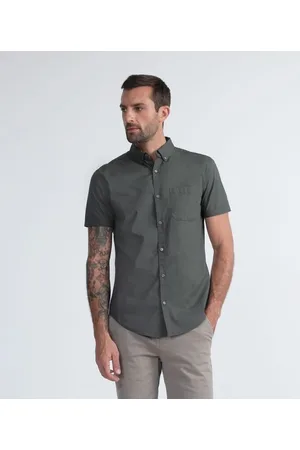 Marfinno Camisa em Algodão Manga Curta com Bolso