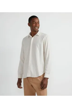 Marfinno Camisa Manga Longa em Viscolinho sem Estampa