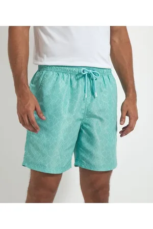 Marfinno Bermuda de Banho Estampada com Folhagens