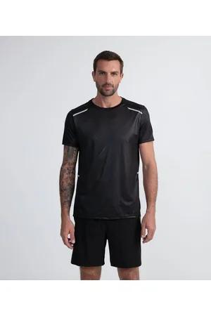 Get Over Camiseta Esportiva Manga Curta com Estampa Heatprint com Detalhes Refletivos