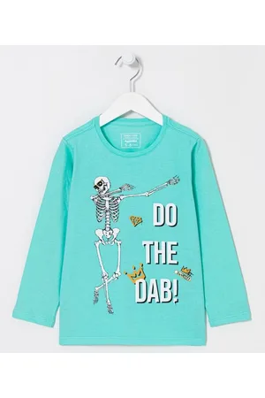 Fuzarka Camiseta Infantil com Estampa de Caveira - Tam 5 a 14 anos