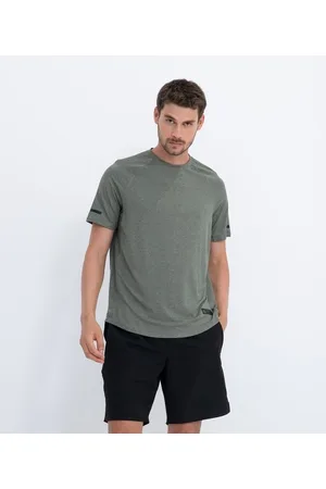 Get Over Camiseta Esportiva Manga Curta com Transfer nas Mangas e Costas