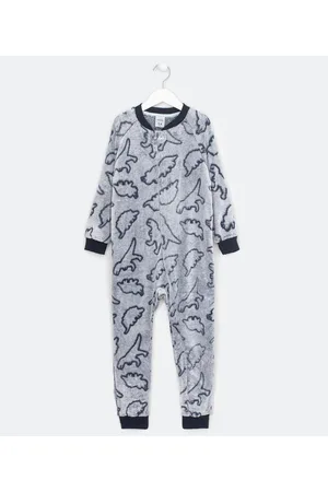 Cubus Macacão Infantil Fleece Estampa de Dinos - Tam 1 ao 10
