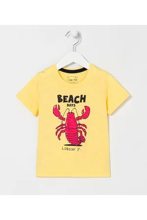 Póim (1 a 5 anos) Camiseta Infantil com Estampa de Lagostinha - Tam 1 a 5 Anos
