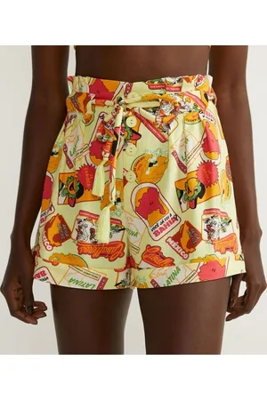 Disney Short Clochard em Linho com Cordão para Amarração e Estampa Zé Carioca