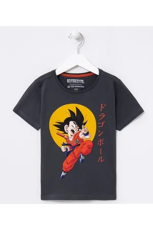 Dragon Ball Camiseta Infantil Estampa Goku - Tam 5 a 14 anos