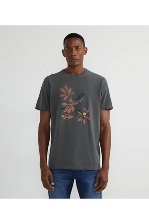 Marfinno Camiseta Manga Curta em Algodão com Estampa Floral