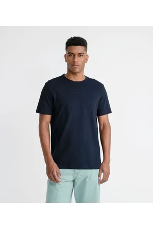 Marfinno Camiseta Manga Curta em Algodão Peruano com Textura