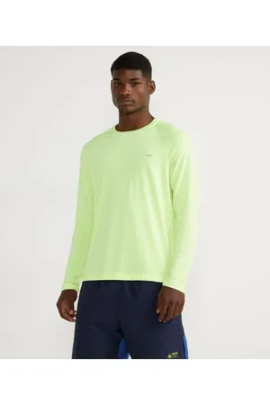 Get Over Camiseta Esportiva Manga Longa com Estampa Minimalista