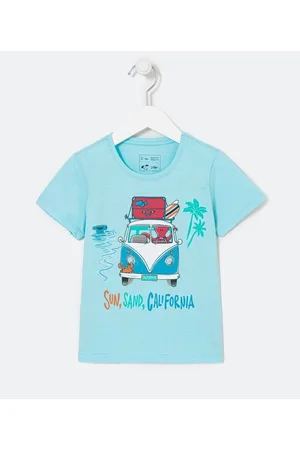 Póim (1 a 5 anos) Camiseta Infantil com Estampa Polvo em Kombi - Tam 1 a 5 anos