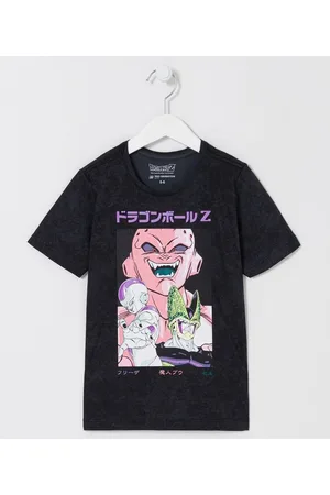 Dragon Ball Camiseta Infantil com Estampa Majin Boo, Cell e Freeza - Tam 1 a 14 anos