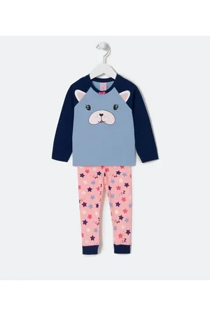 Cubus Pijama Longo Infantil com Estampa de BullDog - Tam 1 a 4 anos