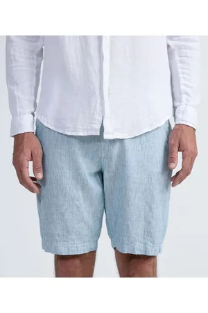 Marfinno Bermuda Slim em Linho sem Estampa