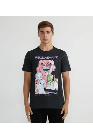 Camiseta T-Shirt Dragon Ball Majin Boo Versão Magro Algodão - Branco
