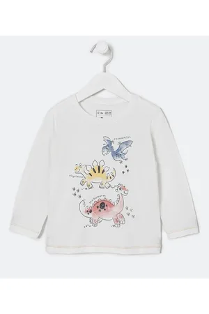 Póim (1 a 5 anos) Camiseta Infantil com Estampa de Dinossauros - Tam 1 a 5 anos