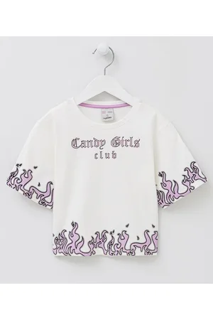 Fuzarka Blusa Infantil com Estampa Candy Girls - Tam 5 a 14 anos