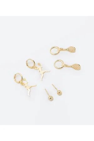 Cubus Kit 3 Pares de Brincos em Metal com Tema Tênis