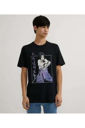 Camiseta masculina Preta algodao Todos Olhos De Naruto Anime Otaku no  Shoptime