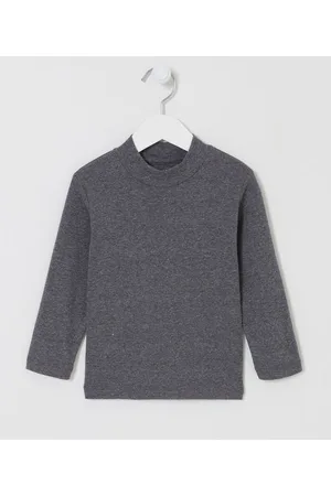 Póim (1 a 5 anos) Camiseta Infantil com Gola Alta - Tam 1 a 5 anos
