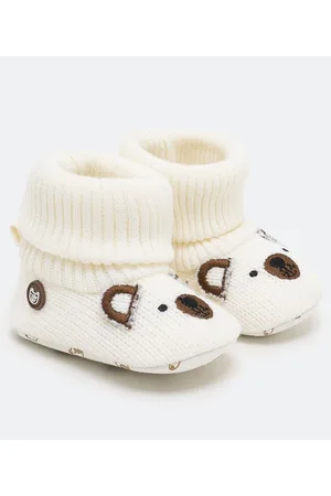 Teddy Boom Bota Infantil com Bordado de Ursinho - Tam 0 a 12 meses