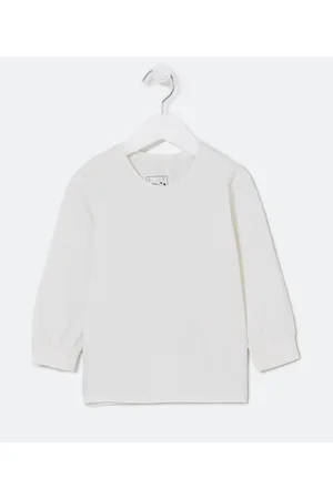 Póim (1 a 5 anos) Camiseta Infantil sem Estampa com Punho Ajustado - Tam 1 a 4 anos
