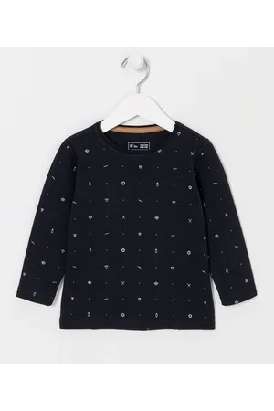 Póim (1 a 5 anos) Camiseta Infantil Estampada com Mini Ícones - Tam 1 a 5 anos