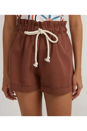 Blue Steel Short Clochard em Algodão com Cordão Contrastante