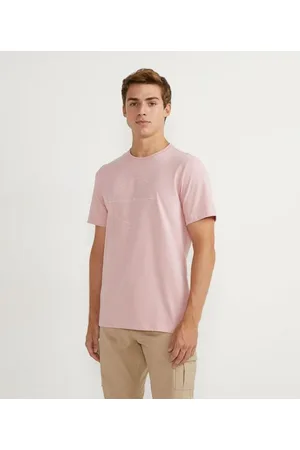 Ripping Camiseta Manga Curta em Algodão Estampa Hexágono Minimalista e Mini Coqueiro