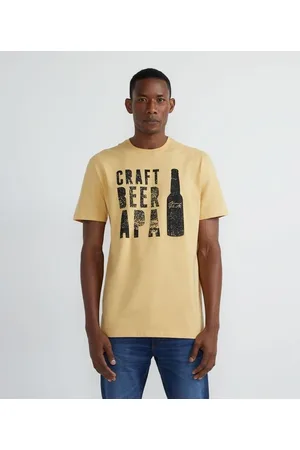 Marfinno Camiseta Manga Curta com Estampa Craft Beer Apa