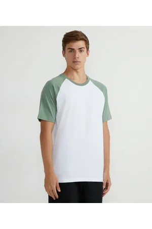 Ripping Camiseta Manga Curta Raglan em Algodão sem Estampa