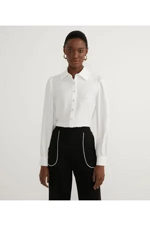Cortelle Camisa em Viscose com Mangas Longas Texturizada com Botões