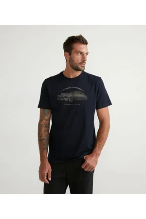 Marfinno Camiseta Manga Curta em Algodão com Estampa Authentic Automobile