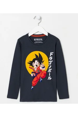 Dragon Ball Camiseta Infantil com Estampa de Goku - Tam 5 a 14 anos