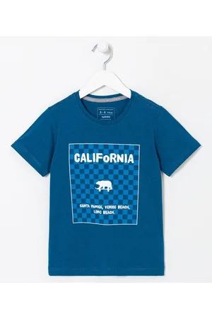 Fuzarka Camiseta Infantil com Estampa Urso California - Tam 5 a 14 anos