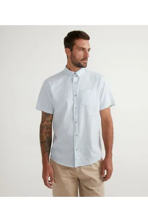 Marfinno Camisa Comfort em Voal Manga Curta